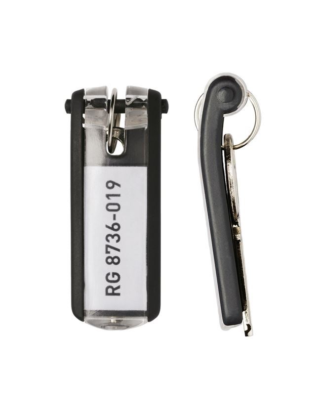 Storage: DURABLE key ring KEY CLIP, pack of 6 + black
