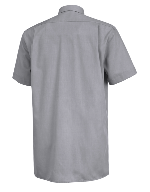 Business shirt e.s.comfort, short sleeved grey melange | Engelbert Strauss