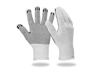 PVC knitted gloves Black-Point