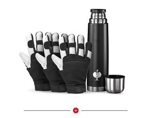 3x Full leather assembly gloves Ice gift set