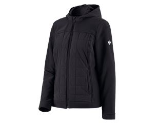 Hybrid fleece hoody jacket e.s.concrete, ladies'