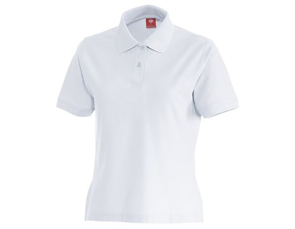 e.s. Polo shirt cotton, ladies' white 