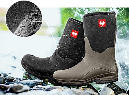 Waterproof leather work boots